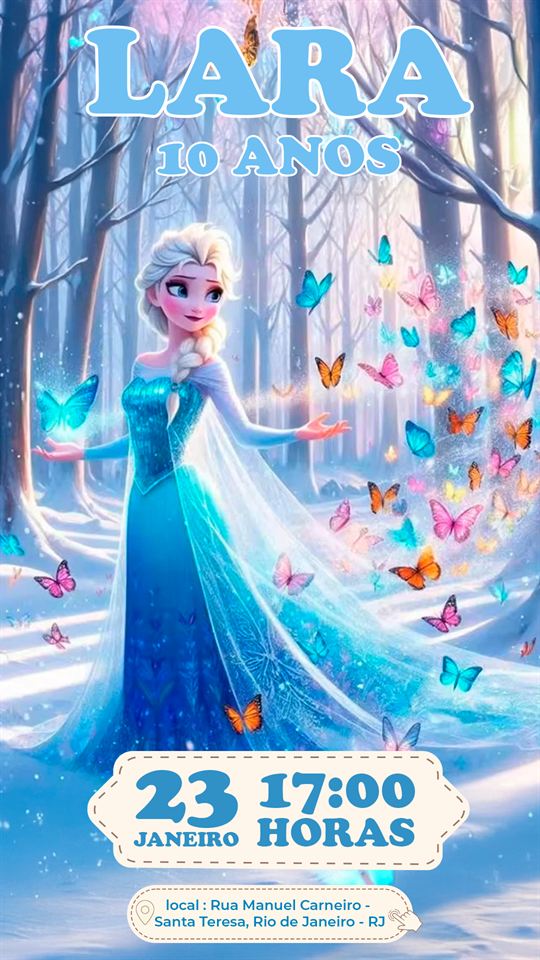 Convite Frozen modelo 2