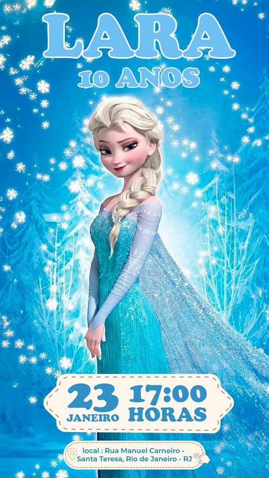 Convite Frozen modelo 3
