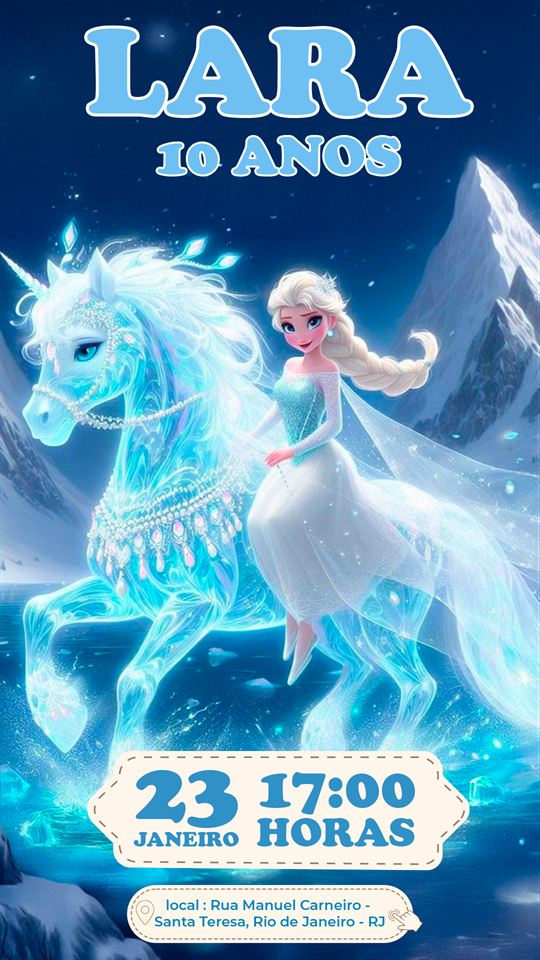 Convite Frozen modelo 4