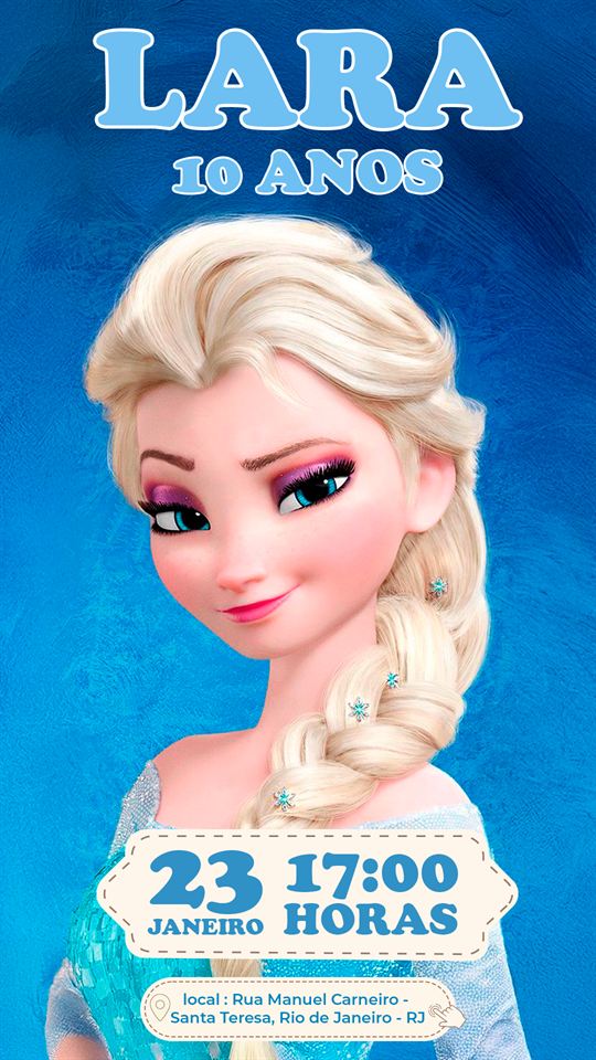 Convite Frozen modelo 5